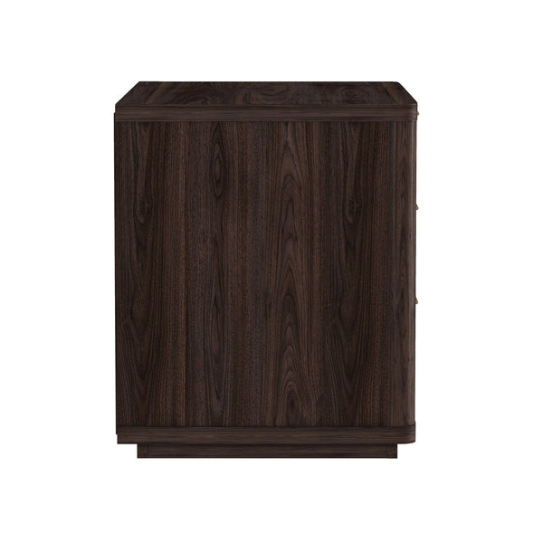 English Elm Evelyn 32" Brown Nightstand - Modern 3-Drawer Design For Stylish Bedroom Storage & Organization B365P398537