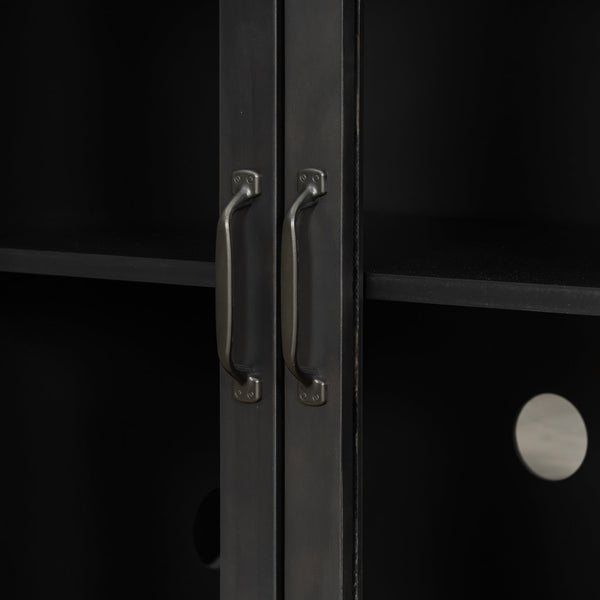 English Elm Christopher Knight Home® - Storage Cabinet: Stylish Black Entryway Console With 4 Doors - Large, Versatile & Durable Design N780P330603B