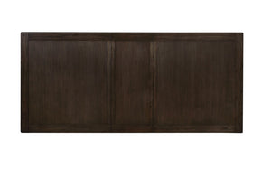 English Elm Dining Solid Wood Dining Table with Dual Pedestal Trestle Base and 18" Leaf, Molded Detail Finish Espresso,Warm Grey 25 L x 16 W x 11 H B2741S00066