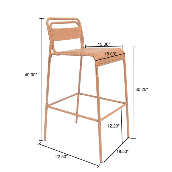 English Elm Christopher Knight Home® - Carmella Vibrant Outdoor Barstools Set Of 2 – Curvaceous Iron Design For Stylish Patio Seating N775P199822O