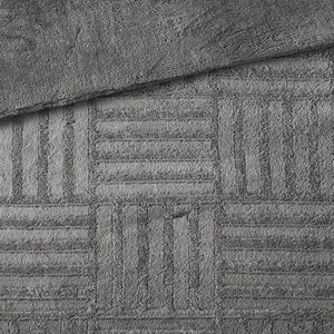 English Elm Full/Queen Plush Arctic Faux Fur Down Alternative Comforter Set - Checkboard Texture, OEKO‑TEX Safe, Machine Washable B03595061