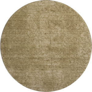 HomeRoots 8' Beige and Ivory Abstract Washable Round Rug with Stain Resistance, UV Protection, and Style 649009