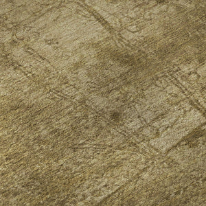 HomeRoots 8' Beige and Ivory Abstract Washable Round Rug with Stain Resistance, UV Protection, and Style 649009