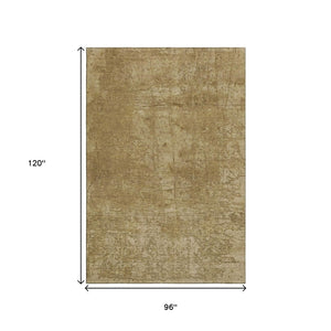 HomeRoots 8' X 10' Washable Beige and Ivory Abstract Area Rug – UV Protected, Stain Resistant, Durable Design! 649010