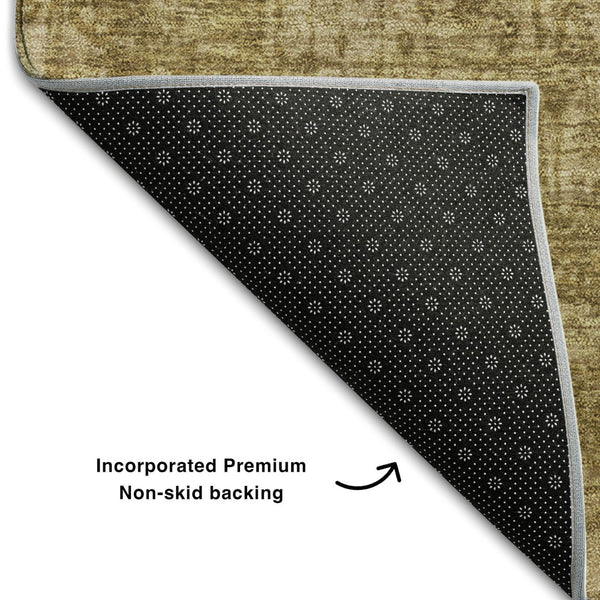 HomeRoots 8' X 10' Washable Beige and Ivory Abstract Area Rug – UV Protected, Stain Resistant, Durable Design! 649010