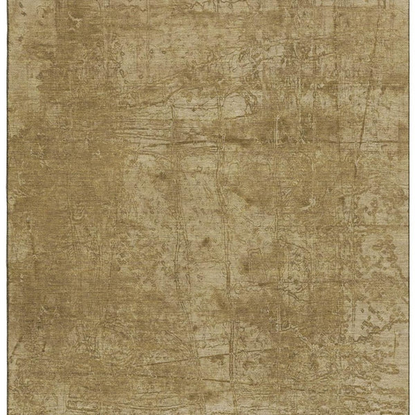 HomeRoots 10' X 14' Beige & Ivory Abstract Area Rug - Washable, UV Protected, Stain-Resistant for Family Spaces 649012