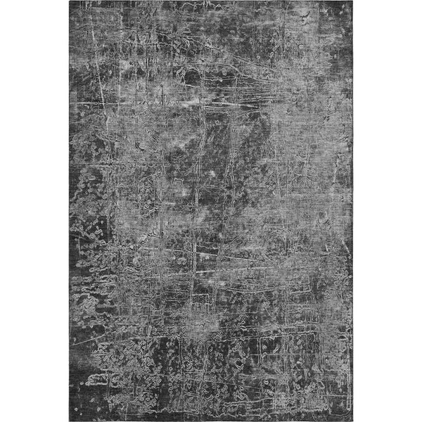 HomeRoots 8' X 10' Washable Gray & Ivory Abstract Area Rug - UV Protected, Stain Resistant, Perfect for Families 649028