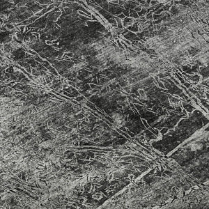 HomeRoots 9' X 12' Gray and Ivory Abstract Washable Area Rug - Stylish, Durable, UV-Protected for Everyday Living 649029