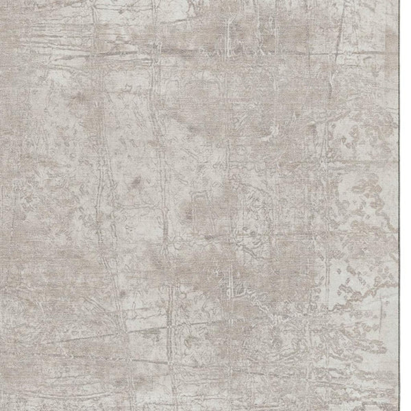 HomeRoots 5' X 8' Ivory and Cream Abstract Area Rug - Washable, UV-Protected, Stylish & Durable for Homes 649032