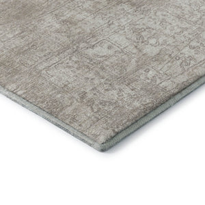 HomeRoots 8' X 10' Ivory and Cream Abstract Washable Area Rug – Durable, UV-Protected, Ideal for High-Traffic Spaces 649034