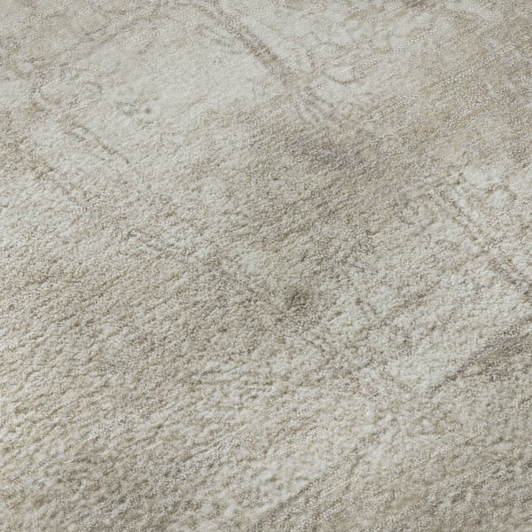 HomeRoots 8' X 10' Ivory and Cream Abstract Washable Area Rug – Durable, UV-Protected, Ideal for High-Traffic Spaces 649034