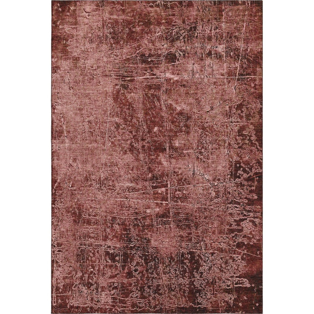 HomeRoots 5' X 8' Modern Merlot and Ivory Abstract Area Rug – Washable, UV-Protected, Pet Friendly Design! 649038