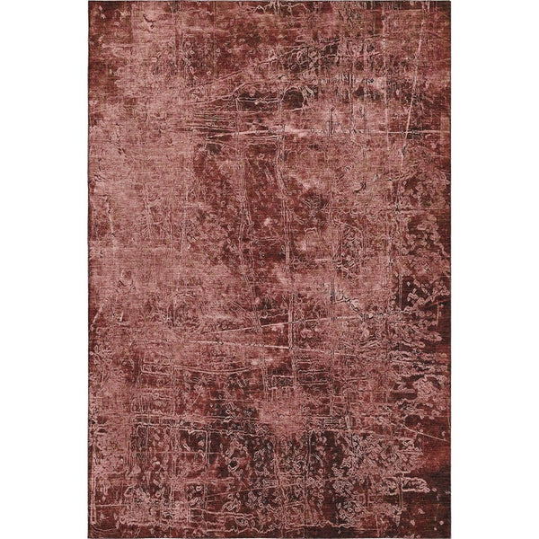 HomeRoots 5' X 8' Modern Merlot and Ivory Abstract Area Rug – Washable, UV-Protected, Pet Friendly Design! 649038