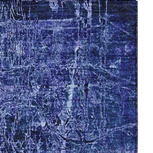 HomeRoots 5' X 8' Navy Blue & Ivory Abstract Area Rug - Stylish, Washable, UV-Protected for Everyday Living 649044