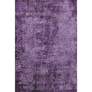 HomeRoots 5' X 8' Stylish Purple and Ivory Abstract Area Rug - Washable, UV-Protected, Perfect for High-Traffic Spaces 649050