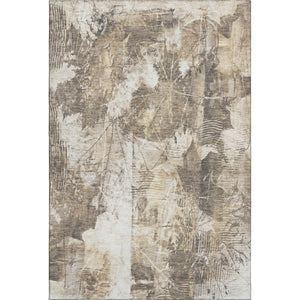 HomeRoots 8' X 10' Beige and Ivory Floral Area Rug - Washable, Stain Resistant, UV Protected for Any Space 649064