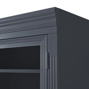 English Elm Topmax Shaker Pantry Cabinet with Drawers Power Outlet and Glass Doors SP000094AAE