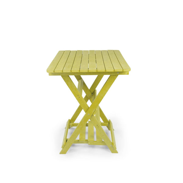 English Elm Summit Ridge Recycled Hdpe Outdoor Folding Bar Table Weather Resistant Eco Patio Yellow B2745P409709