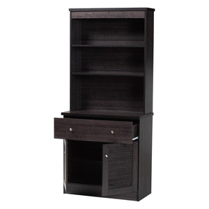 Baxton Studio Baxton Studio Agni Modern Dark Brown Buffet & Hutch - Sleek Storage Solution for Dining Spaces DR 883701-Wenge