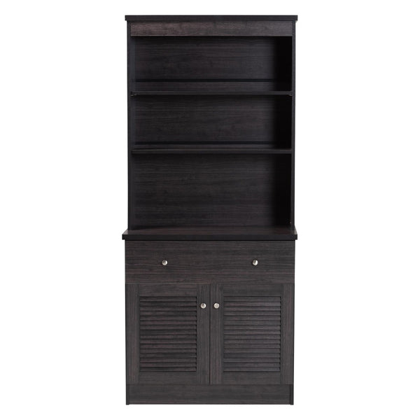 Baxton Studio Baxton Studio Agni Modern Dark Brown Buffet & Hutch - Sleek Storage Solution for Dining Spaces DR 883701-Wenge