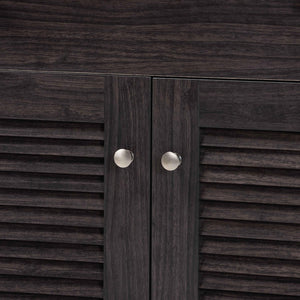 Baxton Studio Baxton Studio Agni Modern Dark Brown Buffet & Hutch - Sleek Storage Solution for Dining Spaces DR 883701-Wenge