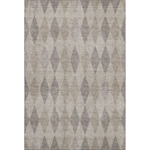 HomeRoots 10' X 14' Modern Beige & Gray Geometric Washable Area Rug with UV Protection for High-Traffic Areas 649348
