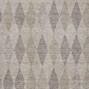 HomeRoots 10' X 14' Modern Beige & Gray Geometric Washable Area Rug with UV Protection for High-Traffic Areas 649348