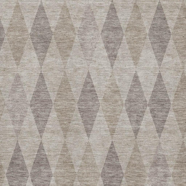 HomeRoots 10' X 14' Modern Beige & Gray Geometric Washable Area Rug with UV Protection for High-Traffic Areas 649348