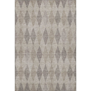 HomeRoots 10' X 14' Modern Beige & Gray Geometric Washable Area Rug with UV Protection for High-Traffic Areas 649348