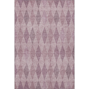 HomeRoots 5' X 8' Blush & Purple Geometric Area Rug – Washable, UV Protected, Ideal for High-Traffic Spaces 649350