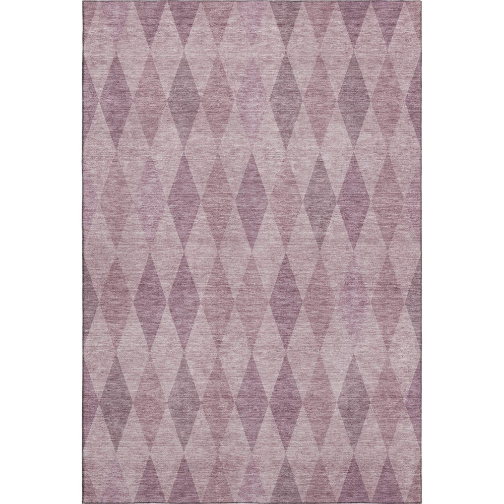 HomeRoots 8' X 10' Stylish Blush & Purple Geometric Area Rug - Washable, UV Protected & Perfect for Busy Homes! 649352