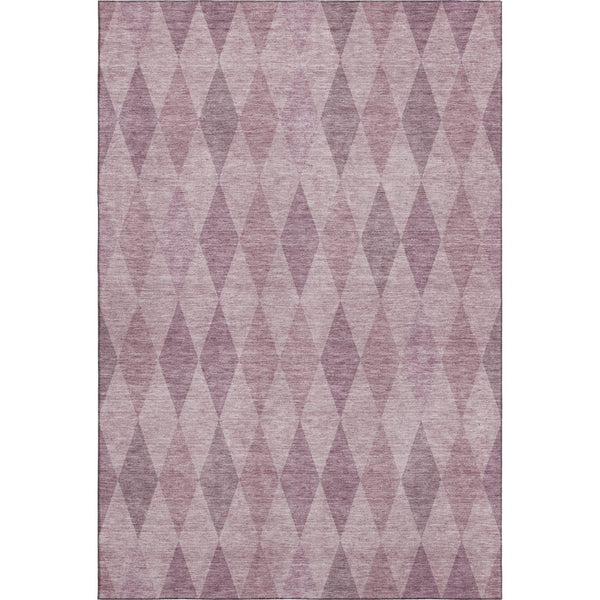 HomeRoots 8' X 10' Stylish Blush & Purple Geometric Area Rug - Washable, UV Protected & Perfect for Busy Homes! 649352