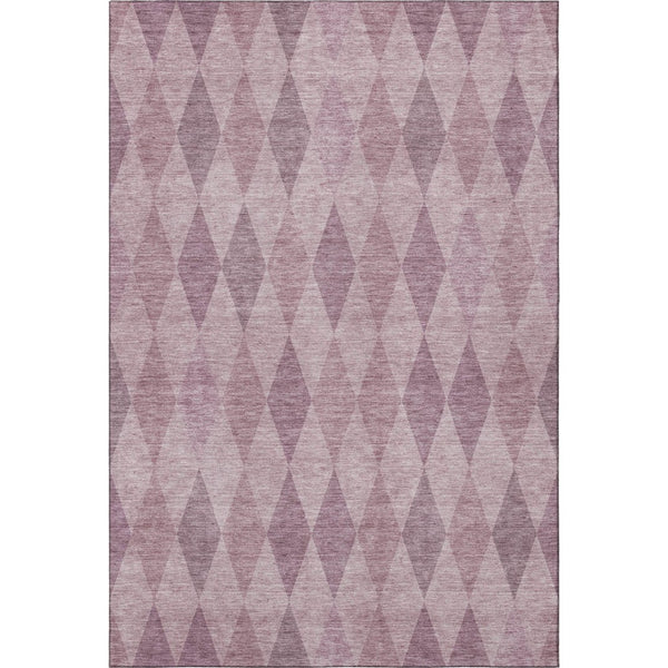 HomeRoots 8' X 10' Stylish Blush & Purple Geometric Area Rug - Washable, UV Protected & Perfect for Busy Homes! 649352