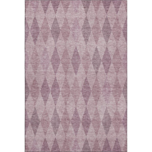 HomeRoots 10' X 14' Blush & Purple Geometric Washable Area Rug - Stain Resistant, UV Protected, Durable Design 649354