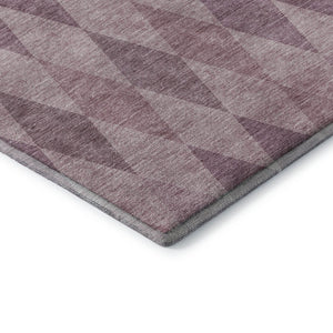 HomeRoots 10' X 14' Blush & Purple Geometric Washable Area Rug - Stain Resistant, UV Protected, Durable Design 649354