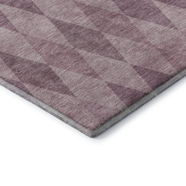 HomeRoots 10' X 14' Blush & Purple Geometric Washable Area Rug - Stain Resistant, UV Protected, Durable Design 649354