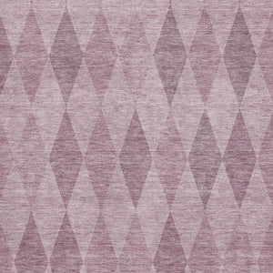 HomeRoots 10' X 14' Blush & Purple Geometric Washable Area Rug - Stain Resistant, UV Protected, Durable Design 649354