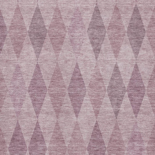 HomeRoots 10' X 14' Blush & Purple Geometric Washable Area Rug - Stain Resistant, UV Protected, Durable Design 649354