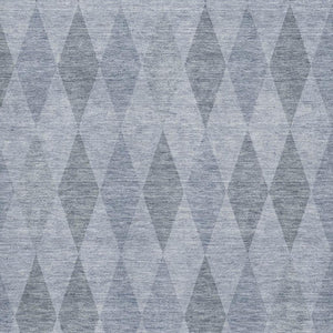 HomeRoots 5' X 8' Denim Blue & Ivory Geometric Area Rug - Washable, UV Protected, Stain Resistant & Stylish! 649356