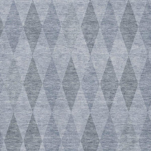 HomeRoots 10' X 14' Denim Blue & Ivory Geometric Area Rug - Washable, UV Protected, Stylish & Durable Design 649360