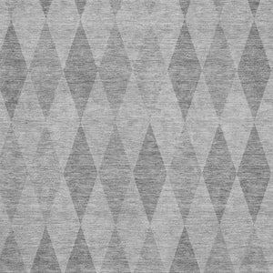HomeRoots 5' X 8' Stylish Gray and Ivory Geometric Area Rug with UV Protection – Durable, Washable, Perfect for Homes 649362