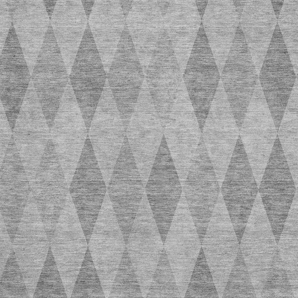 HomeRoots 5' X 8' Stylish Gray and Ivory Geometric Area Rug with UV Protection – Durable, Washable, Perfect for Homes 649362