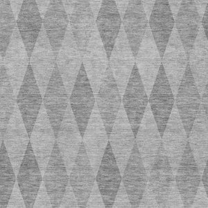 HomeRoots 8' X 10' Gray and Ivory Geometric Washable Area Rug - Durable, Stain-Resistant, UV Protected Style 649364