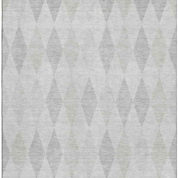 HomeRoots 8' X 10' Stylish Ivory and Gray Geometric Area Rug - Washable, UV Protected, Perfect for High Traffic Areas 649370