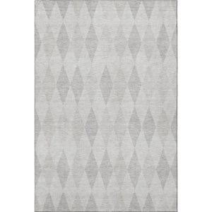 HomeRoots 8' X 10' Stylish Ivory and Gray Geometric Area Rug - Washable, UV Protected, Perfect for High Traffic Areas 649370