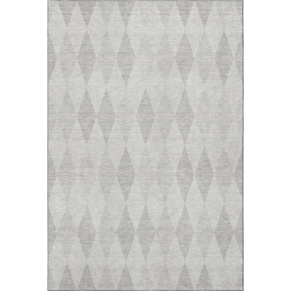 HomeRoots 8' X 10' Stylish Ivory and Gray Geometric Area Rug - Washable, UV Protected, Perfect for High Traffic Areas 649370