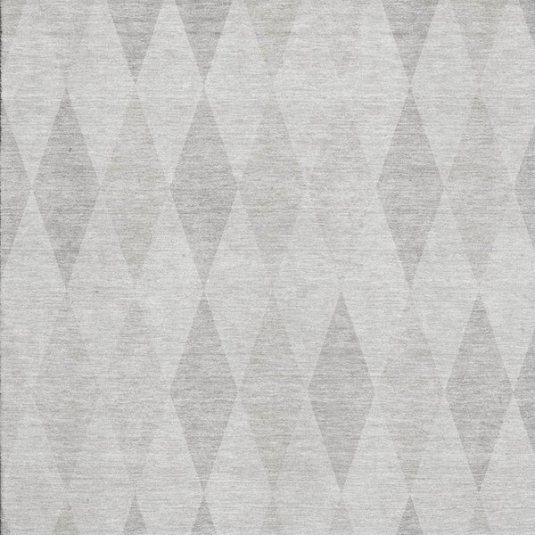 HomeRoots 9' X 12' Ivory & Gray Geometric Washable Area Rug - Durable, UV-Protected, Pet-Friendly Design! 649371