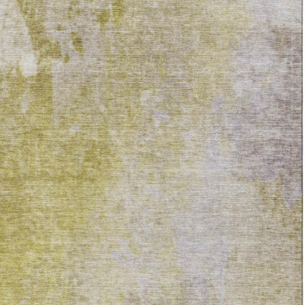 HomeRoots 8' X 10' Gold and Gray Abstract Area Rug – Durable, Washable, UV-Protected for Busy Homes and Kids 649394