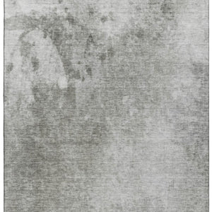HomeRoots 5' X 8' Gray and Ivory Abstract Area Rug - Stylish, Washable, Stain Resistant with UV Protection 649398