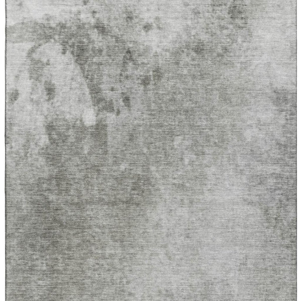 HomeRoots 5' X 8' Gray and Ivory Abstract Area Rug - Stylish, Washable, Stain Resistant with UV Protection 649398